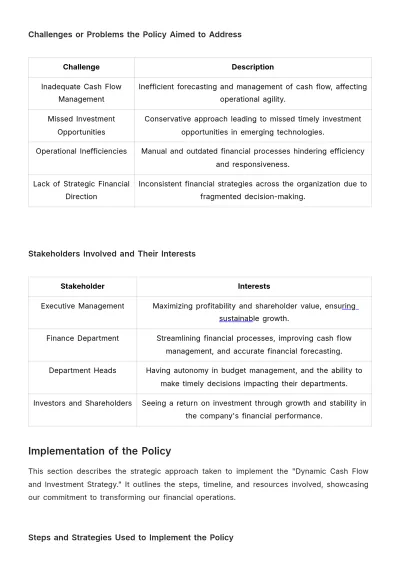 Free Financial Policy Case Study Template to Edit Online