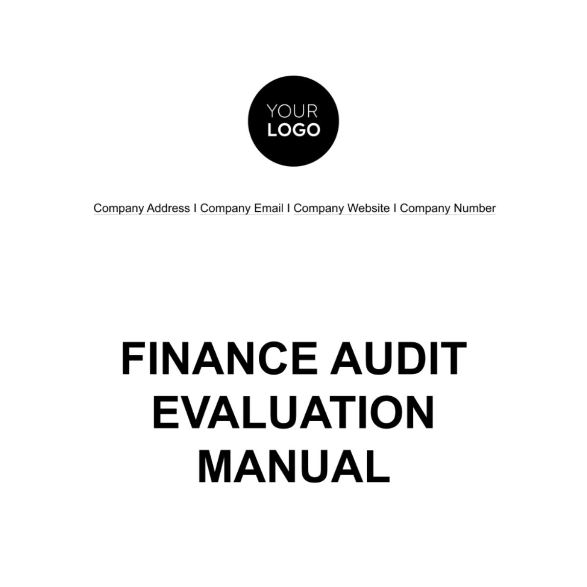 Finance Audit Evaluation Manual Template