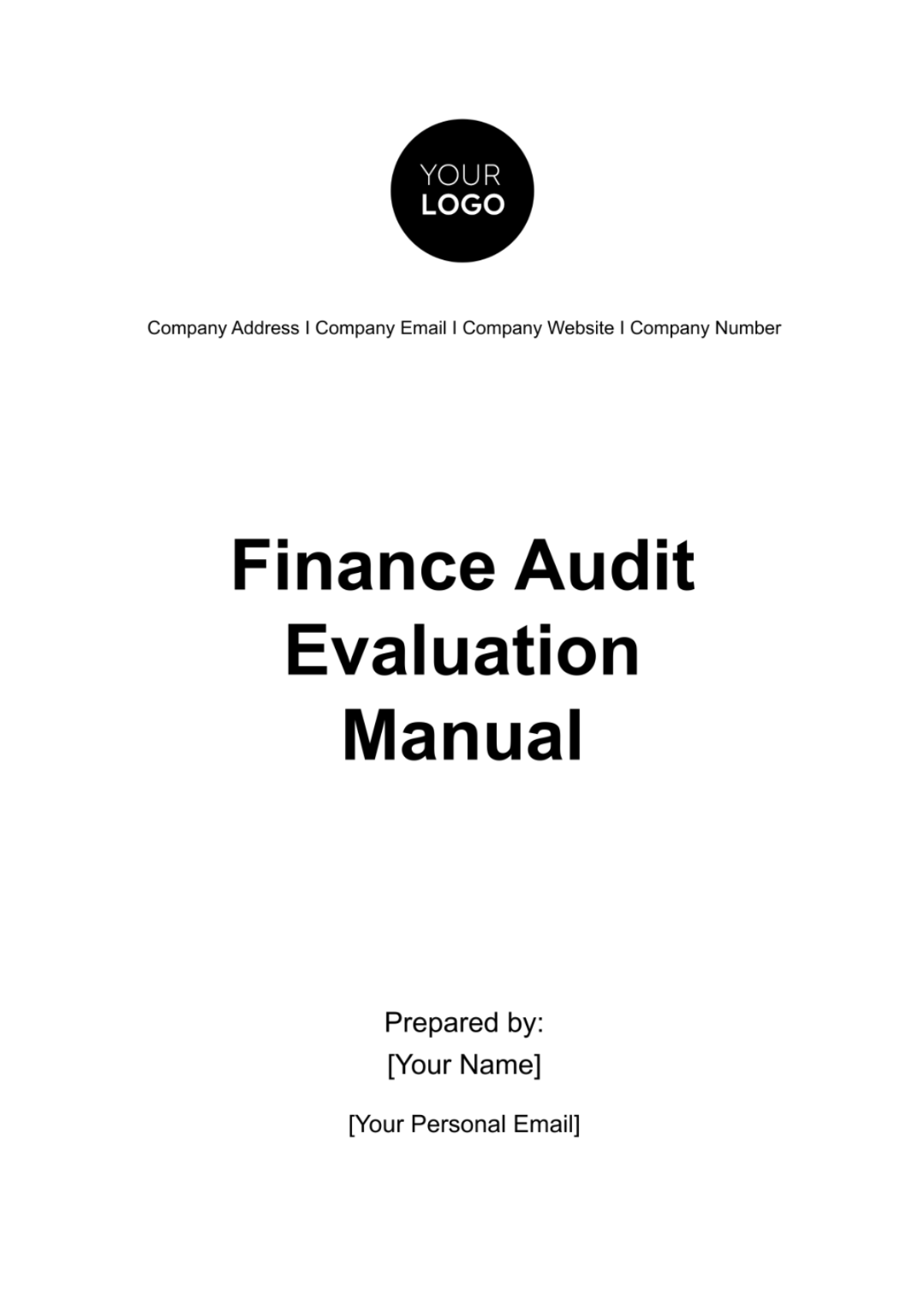 Finance Audit Evaluation Manual Template - Edit Online & Download