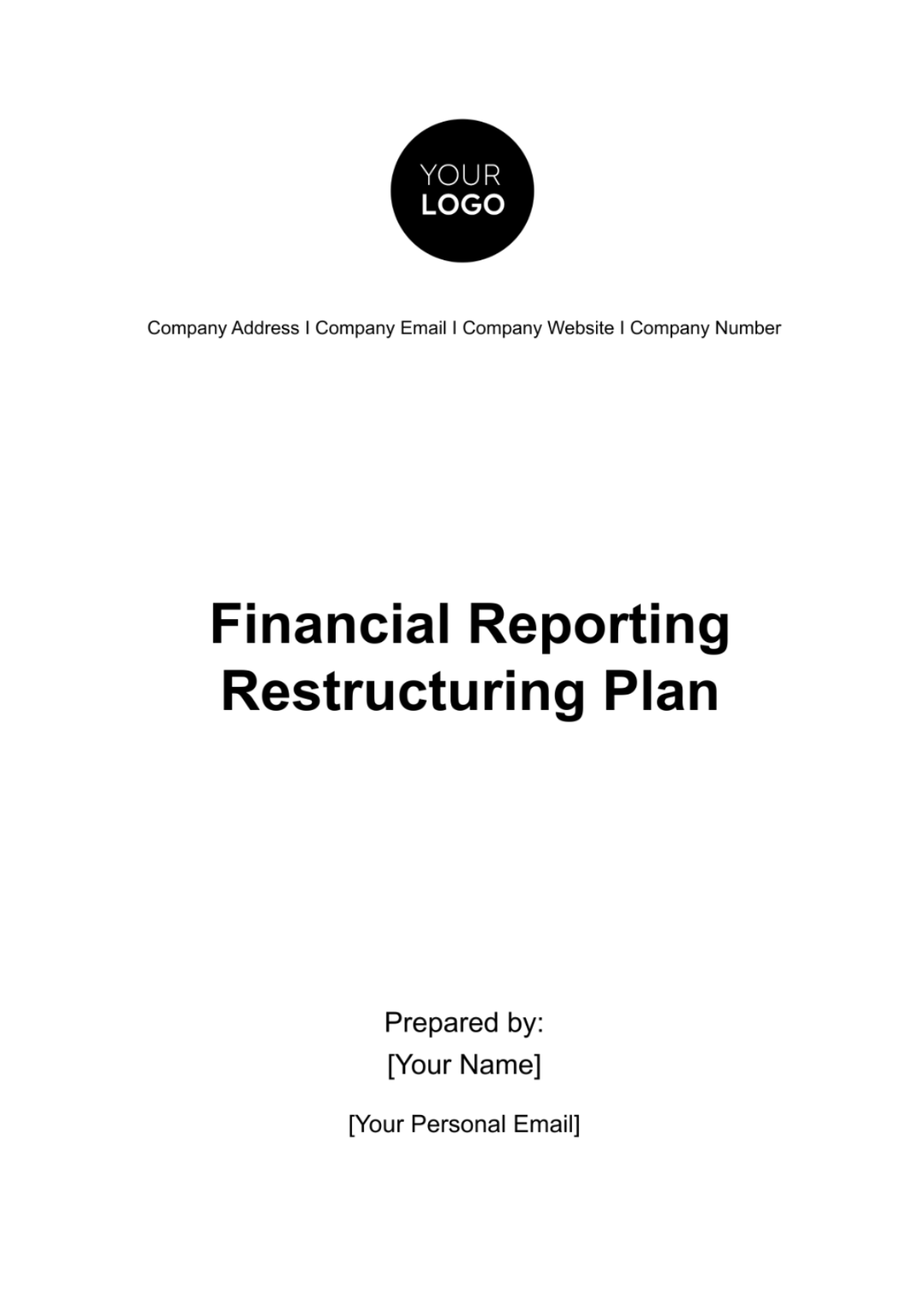 Financial Reporting Restructuring Plan Template - Edit Online & Download