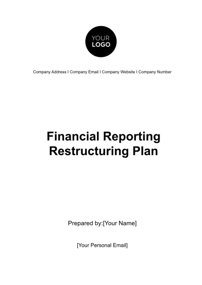 Free Financial Reporting Restructuring Plan Template to Edit Online