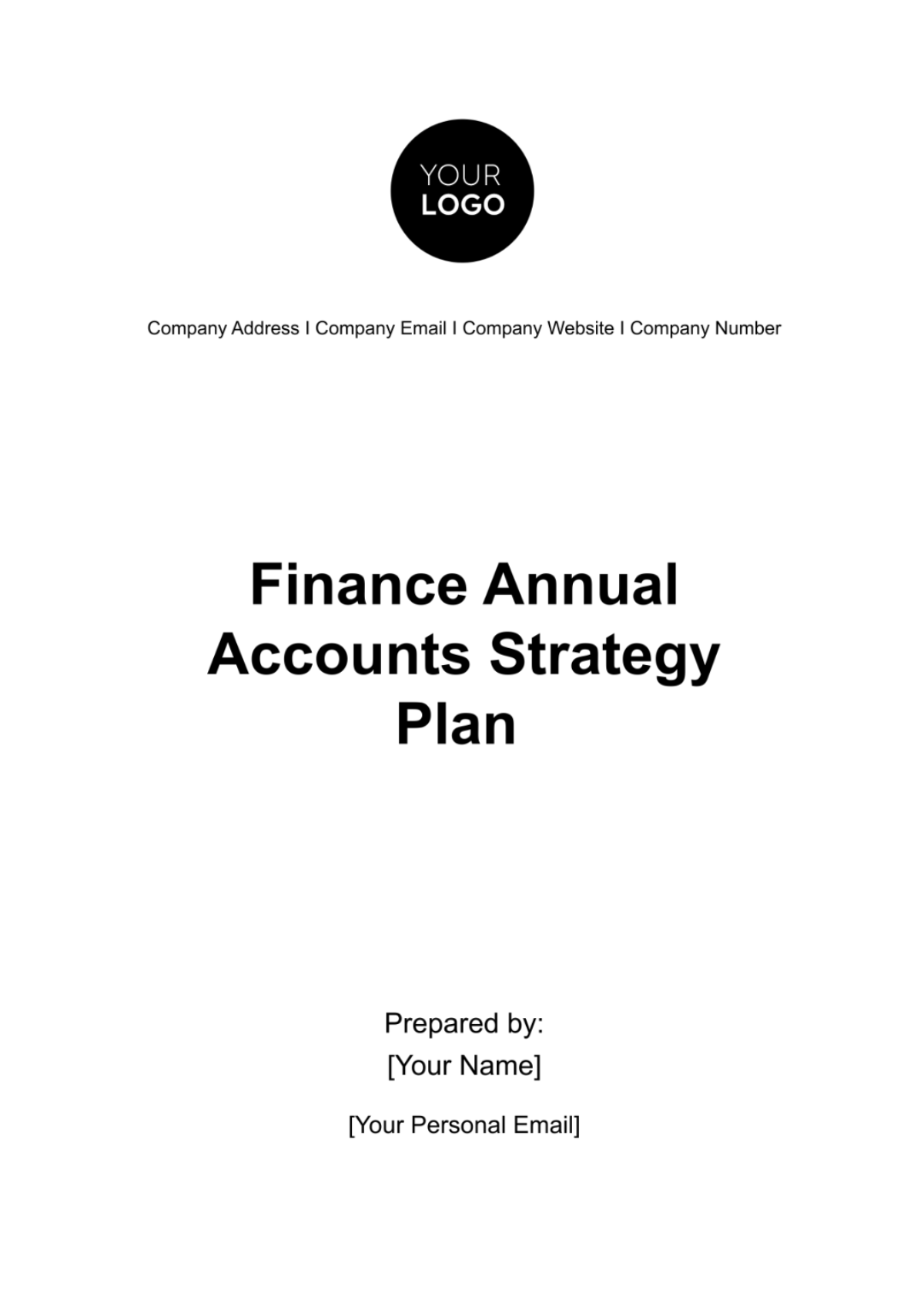 Finance Annual Accounts Strategy Plan Template