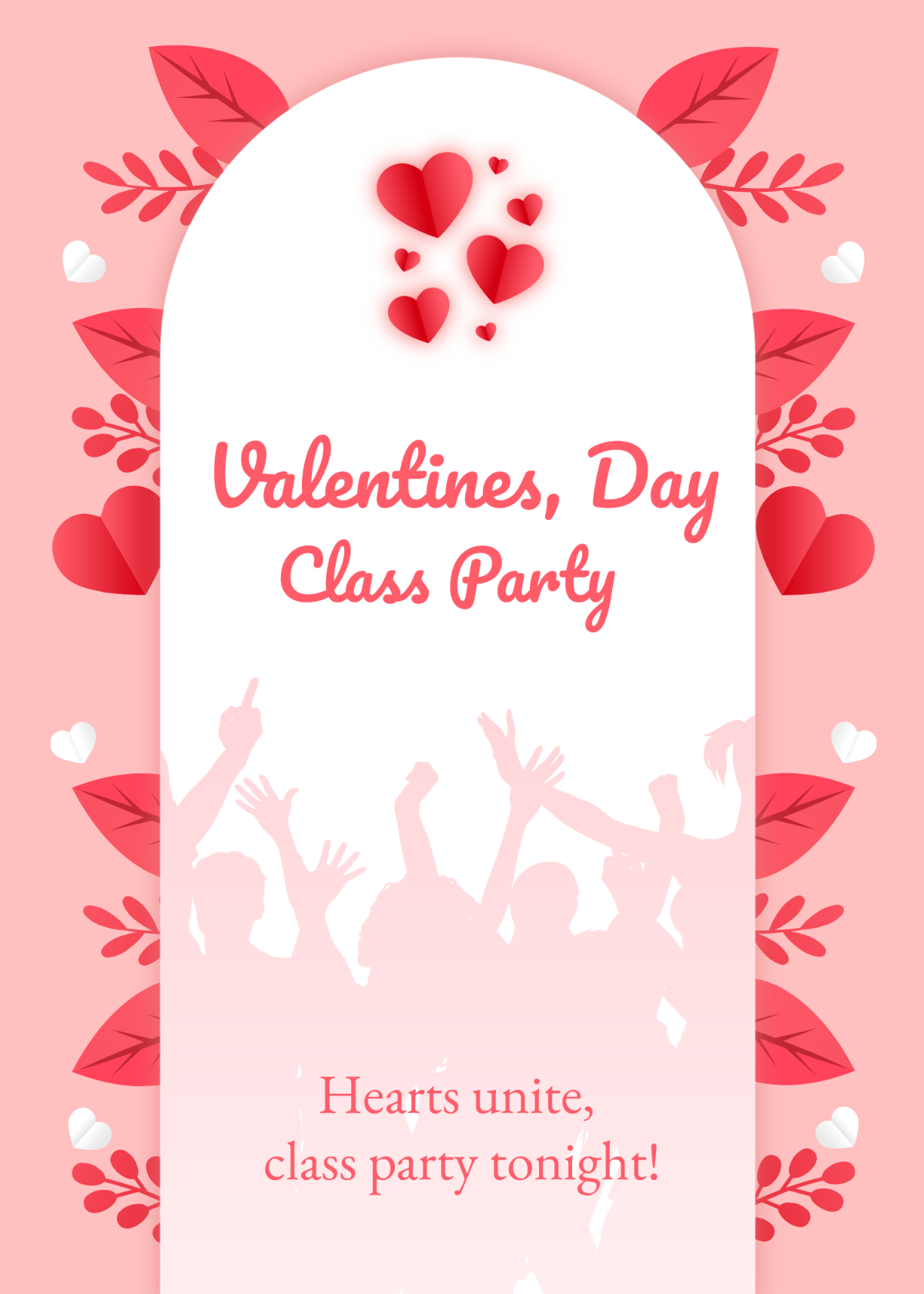 Valentine's Day Class Party Invitation Template