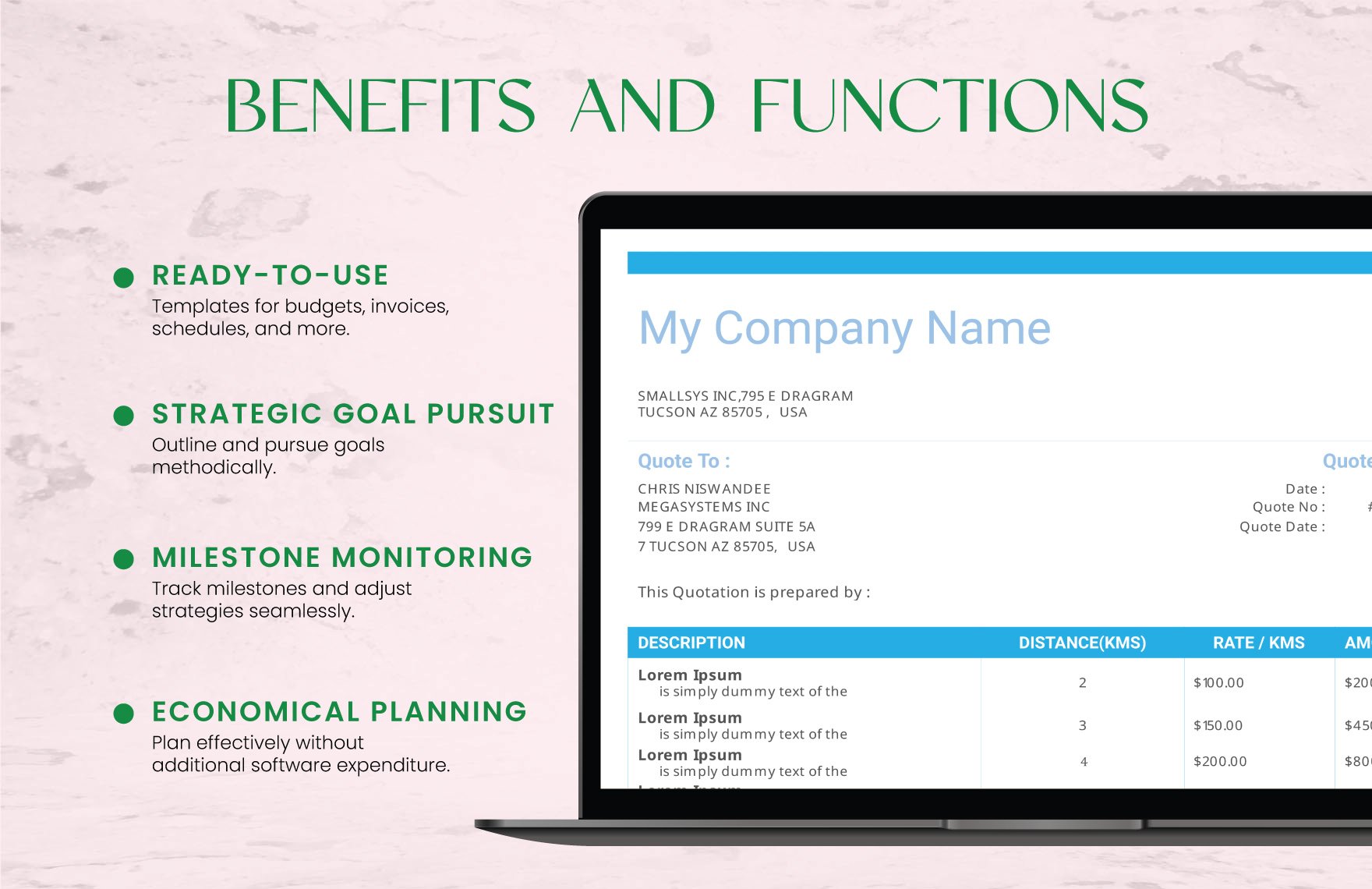 Sample Vehicle Quotation Template