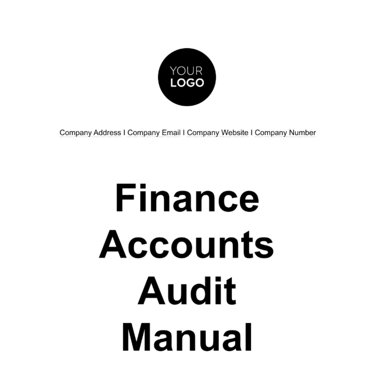 Free Finance Accounts Audit Manual Template