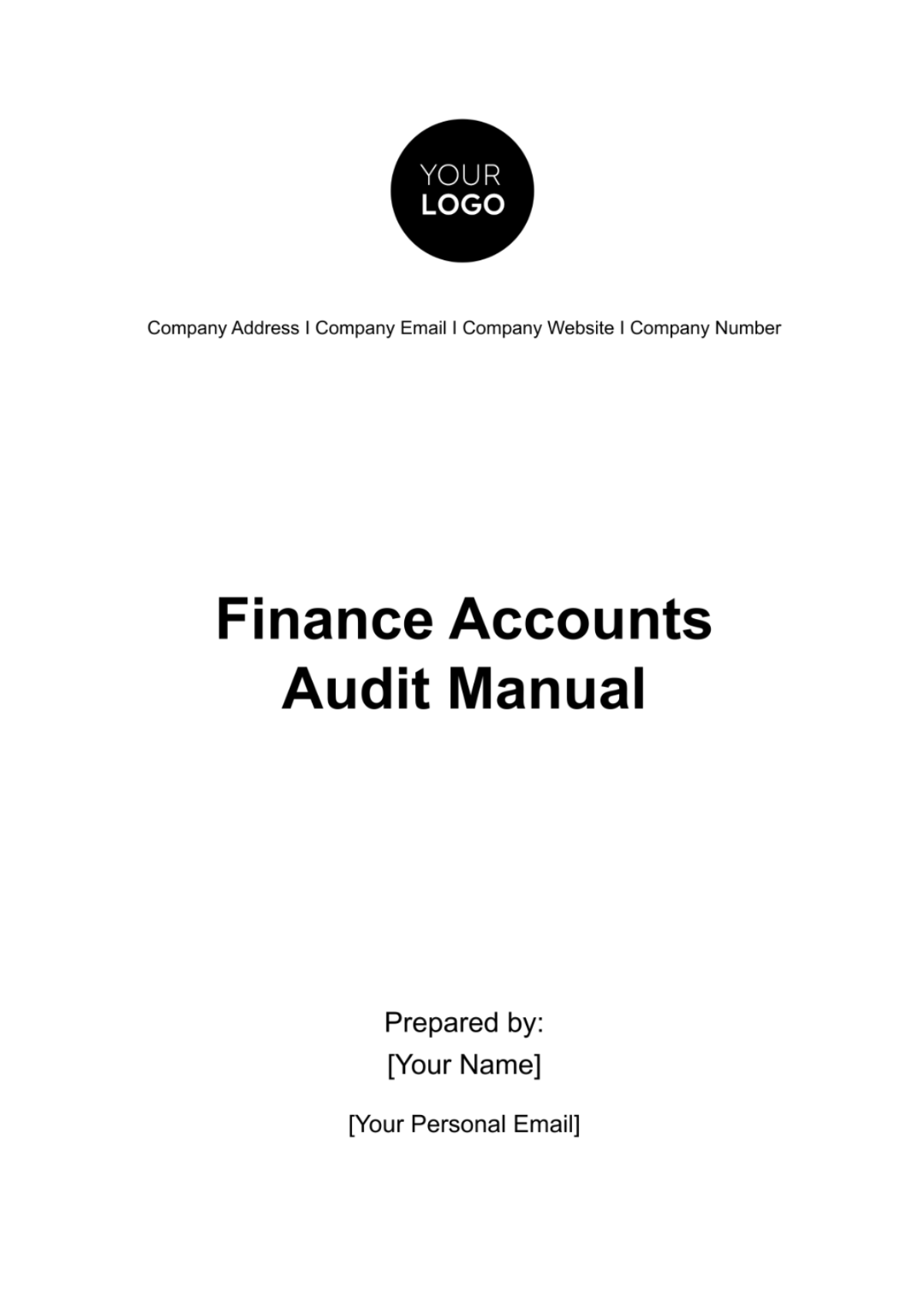 Finance Accounts Audit Manual Template