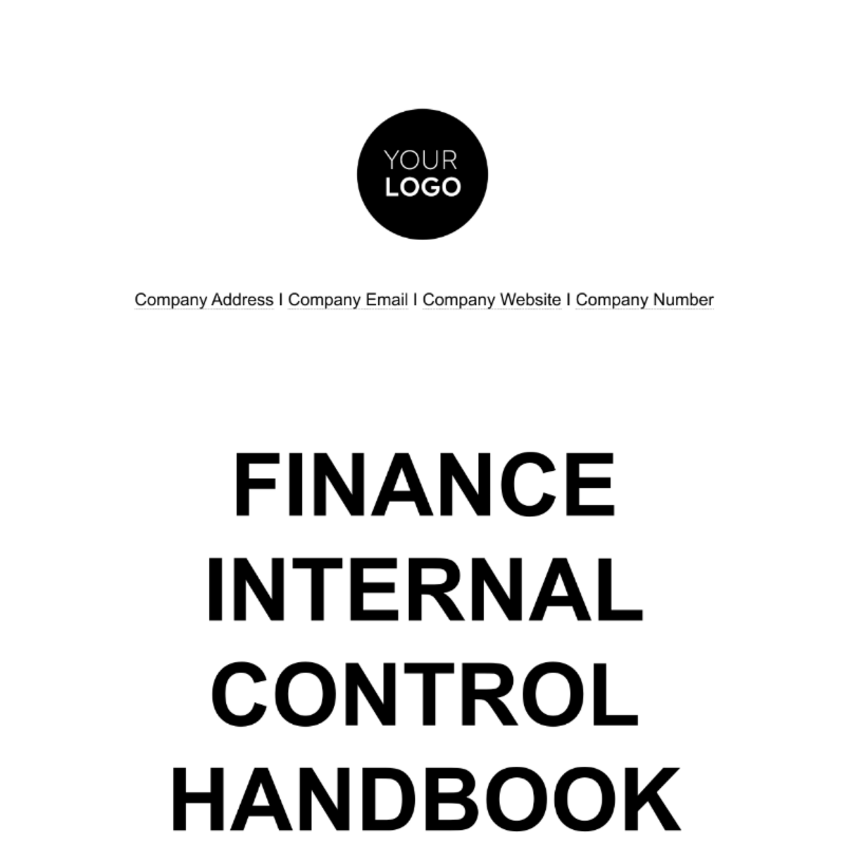 Finance Internal Control Handbook Template