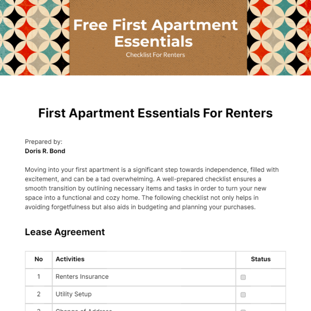First Apartment Essentials Checklist For Renters