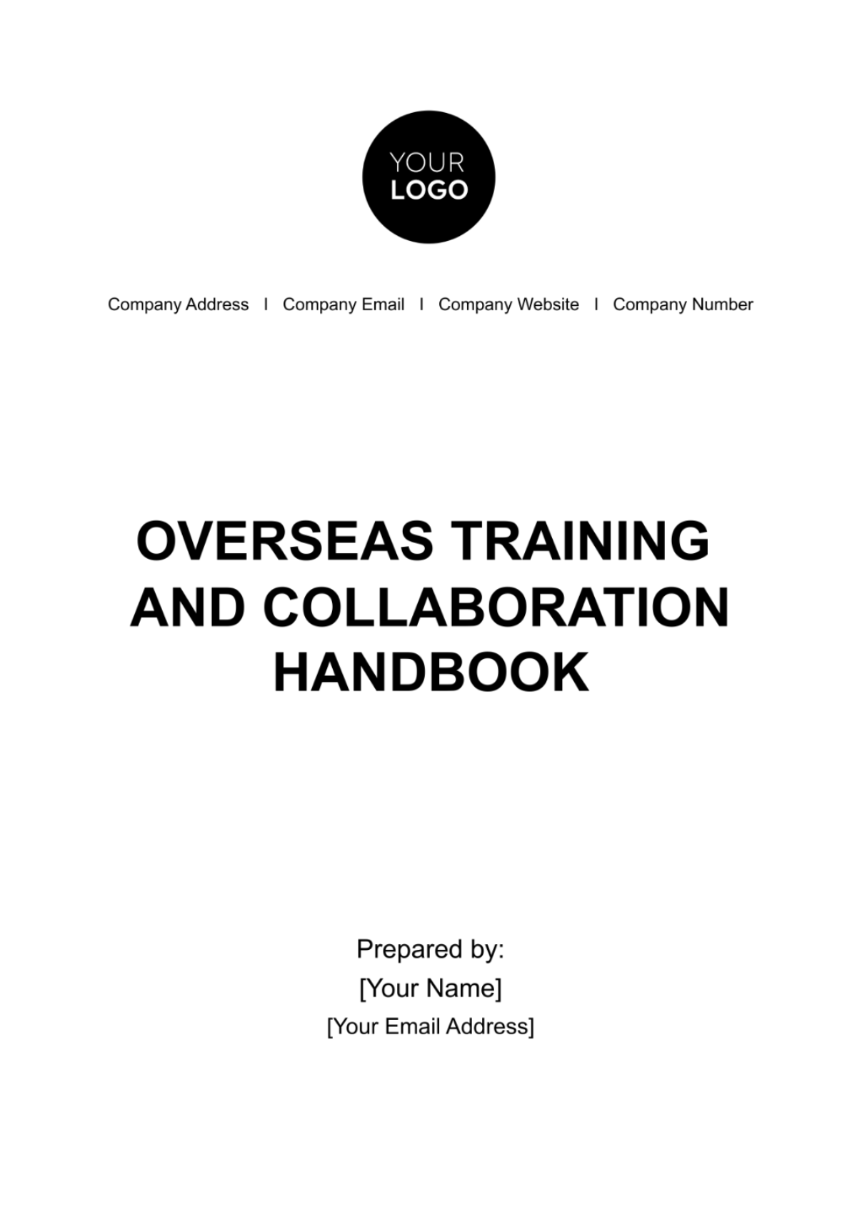 Free Overseas Training & Collaboration Handbook HR Template