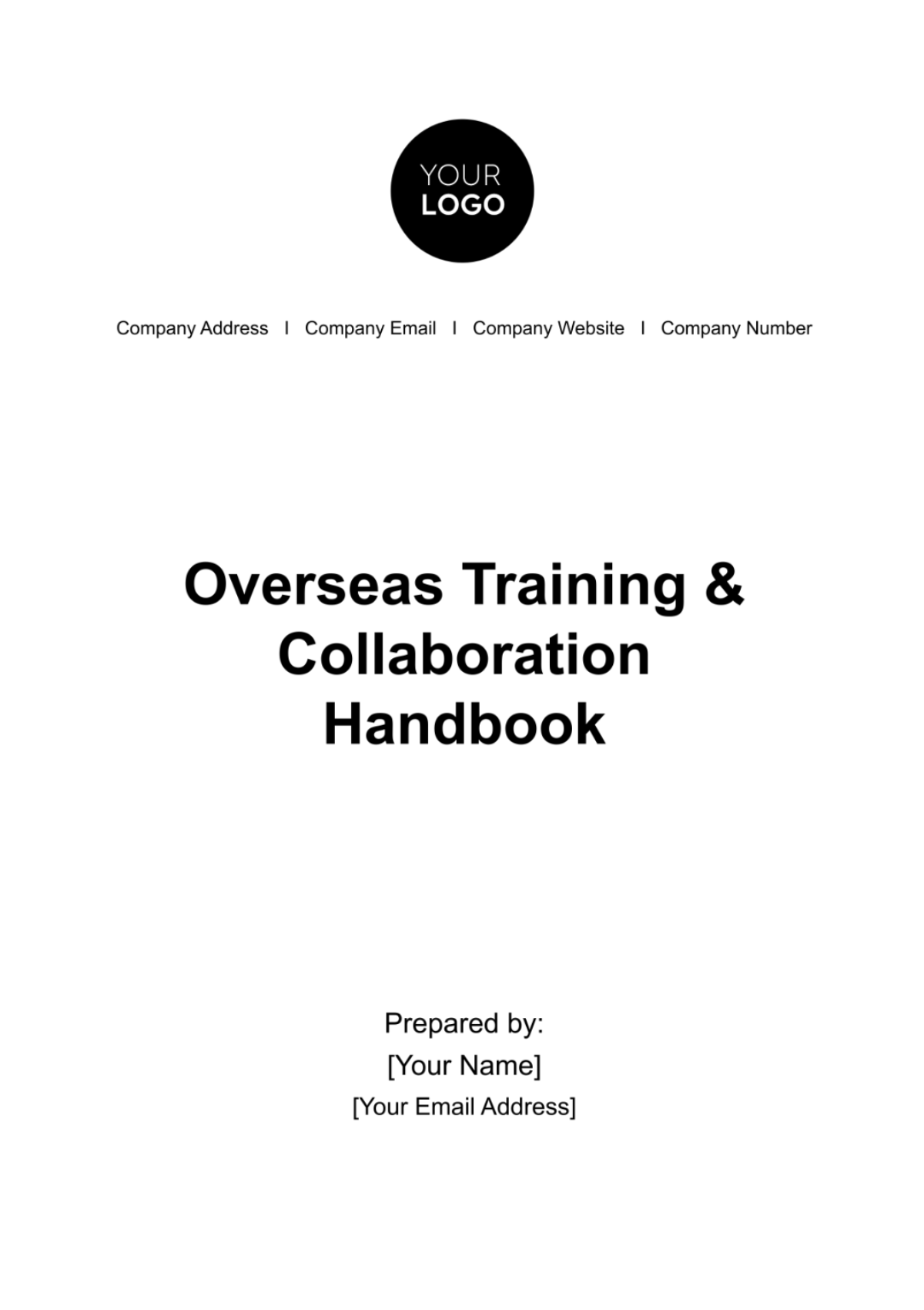 Overseas Training & Collaboration Handbook HR Template - Edit Online & Download