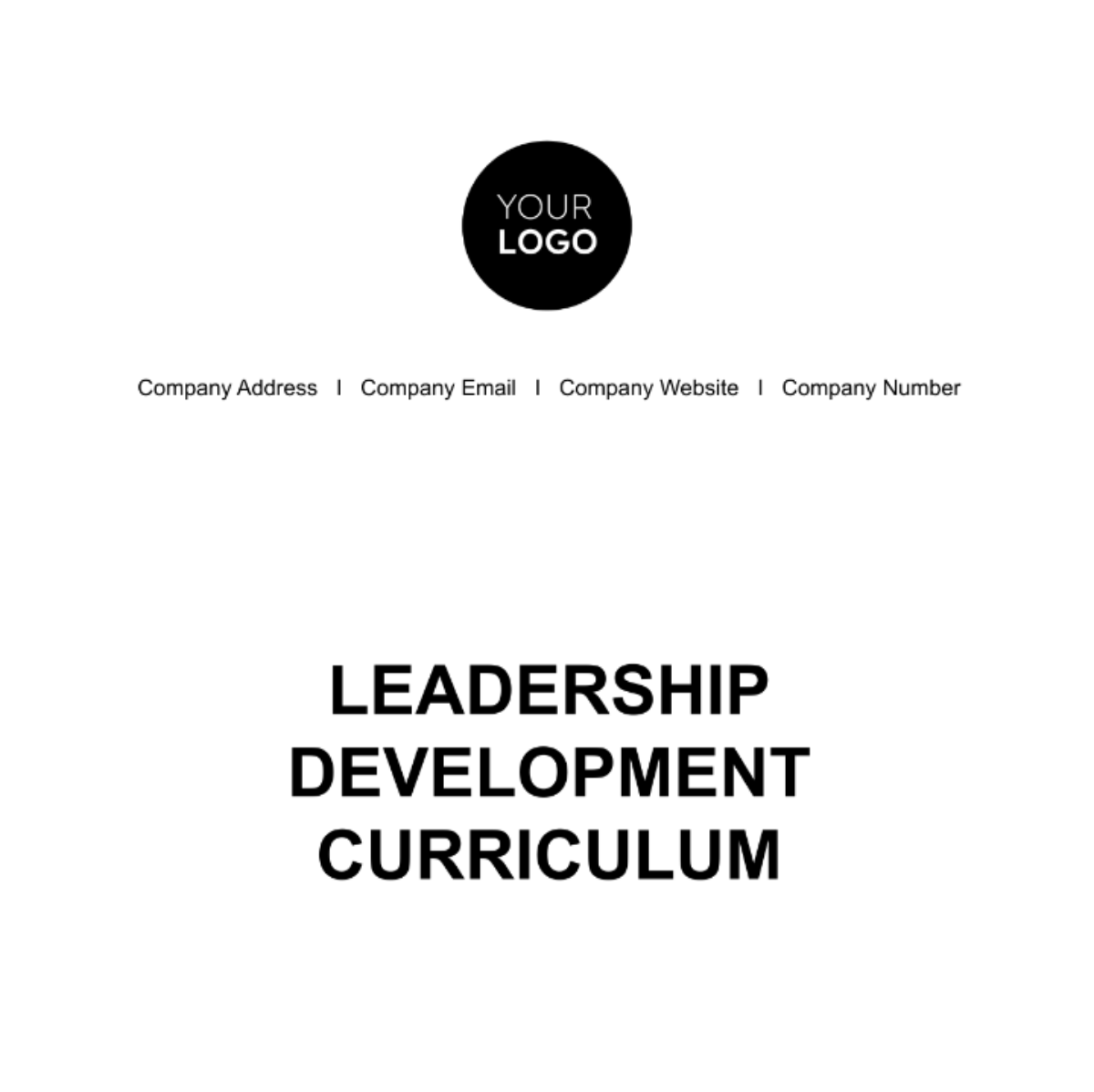 Leadership Development Curriculum HR Template - Edit Online & Download