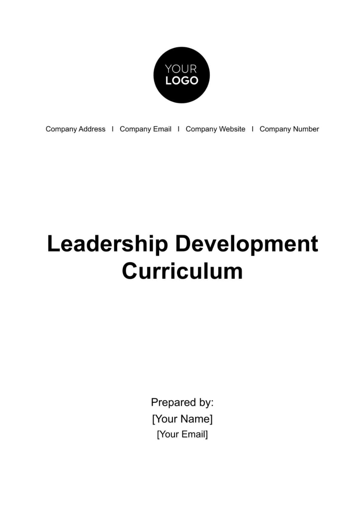 Leadership Development Curriculum HR Template - Edit Online & Download