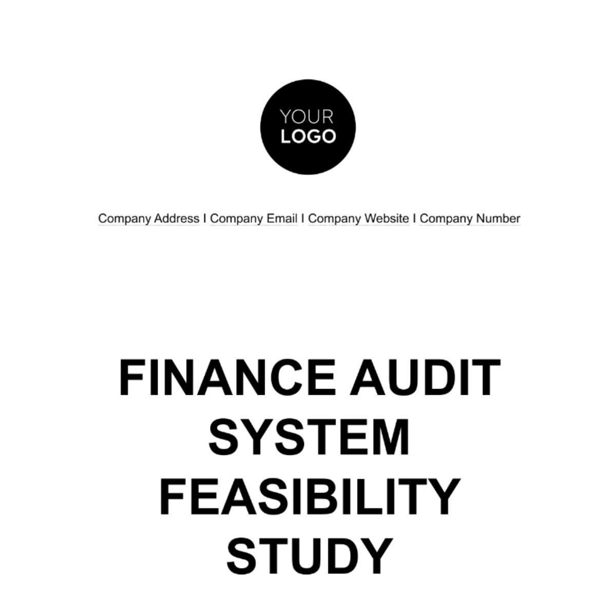 Finance Audit System Feasibility Study Template