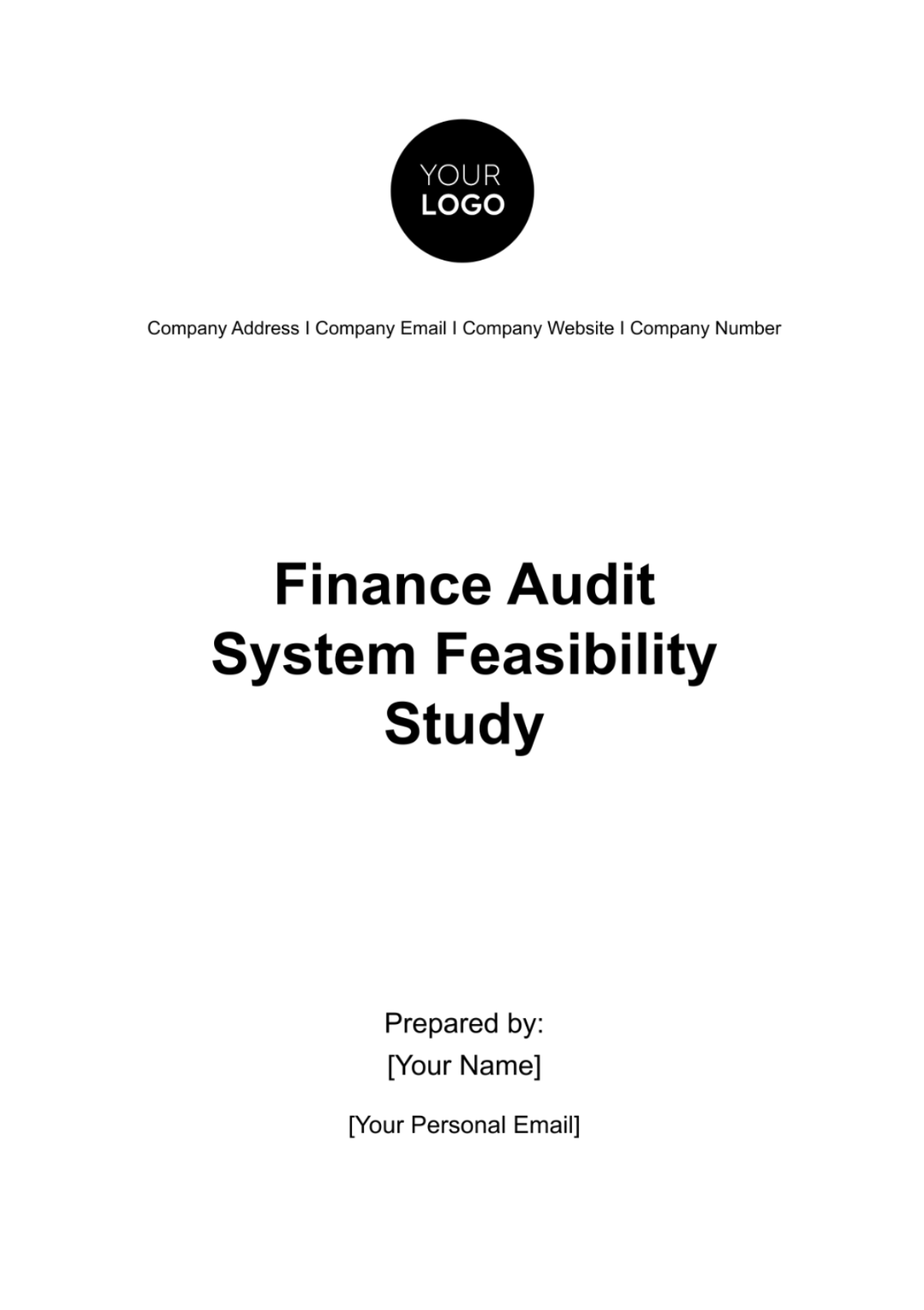 Finance Audit System Feasibility Study Template