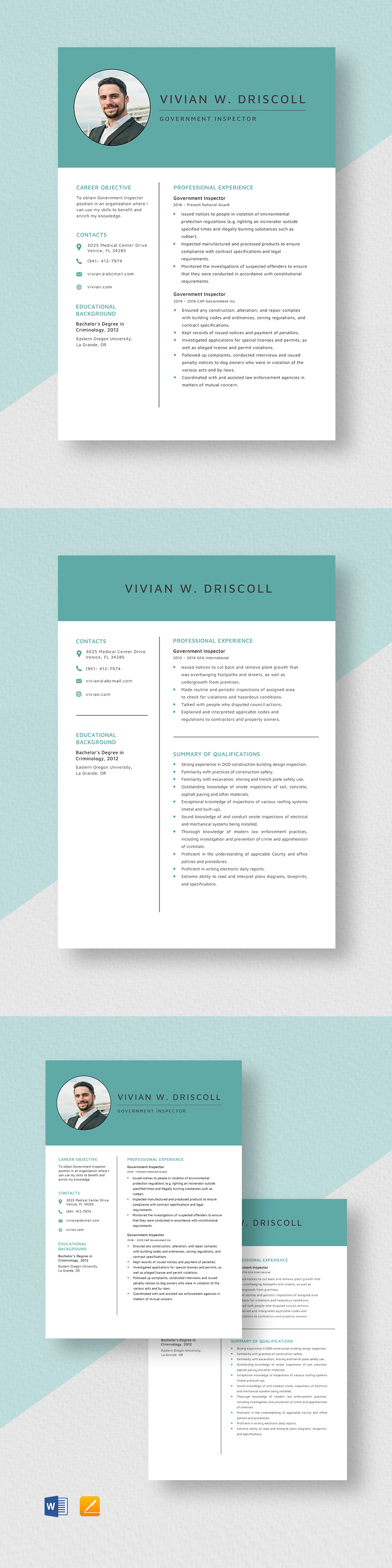 Free QC Inspector Resume Template - Word, Apple Pages | Template.net