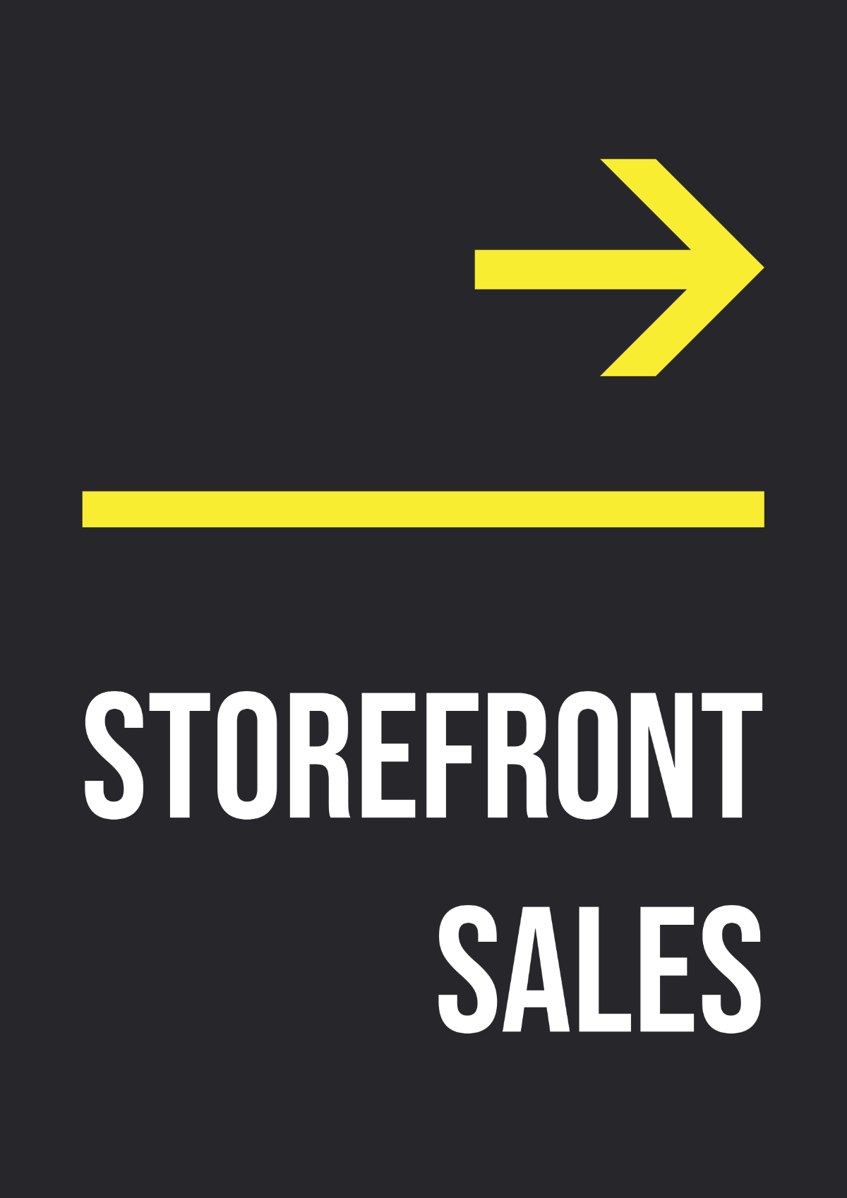 Storefront Sales Signage