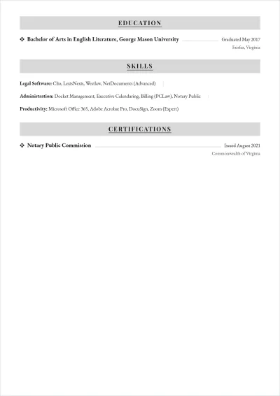 Free Administrative Assistant ATS Resume Template, AI Resume Builder
