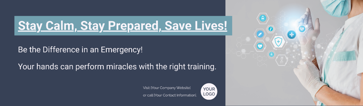 First Aid and CPR Instruction Billboard Template