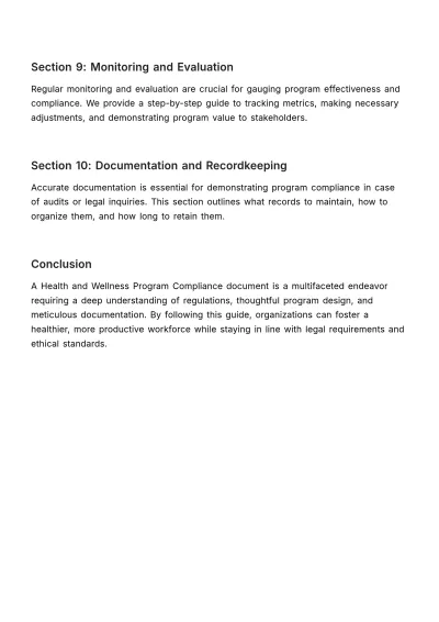 Free Health and Wellness Program Compliance HR Template to Edit Online