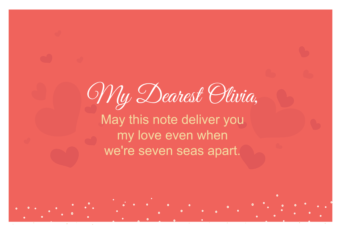 Valentine's Day Postcard Template