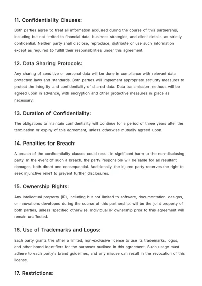 Free HR Partnerships and Affiliations Agreement Template to Edit Online