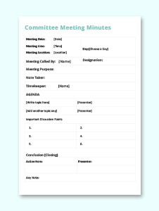 Church Meeting Minutes Template in Microsoft Word, PDF | Template.net