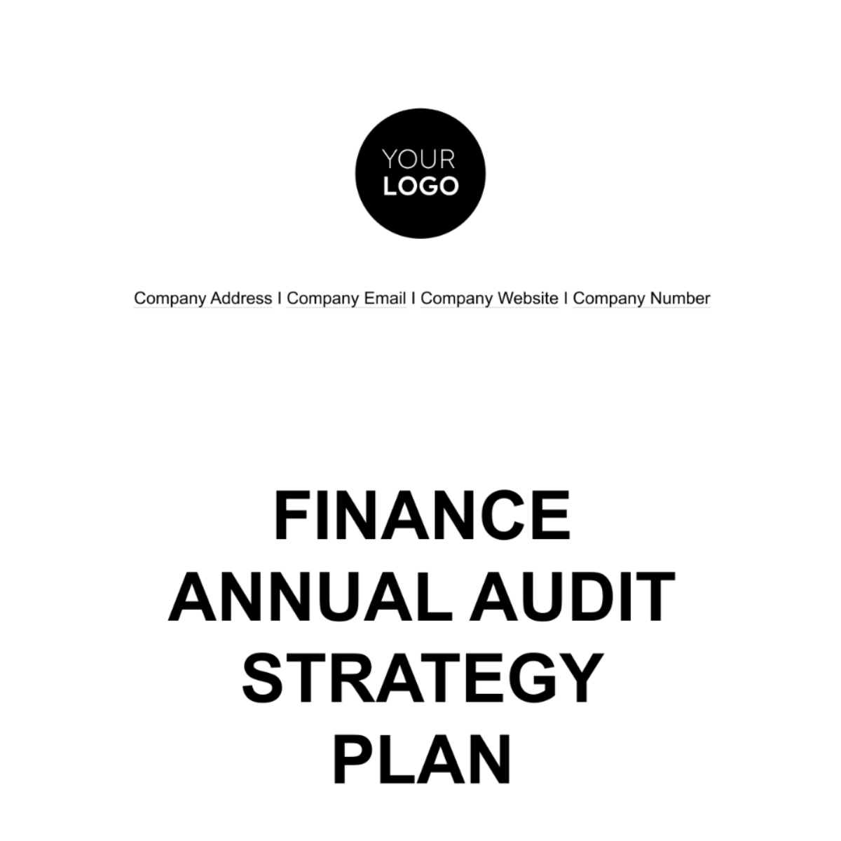Free Finance Annual Audit Strategy Plan Template