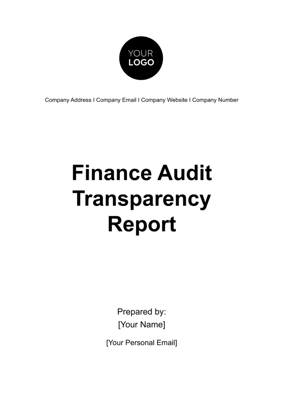 Finance Audit Transparency Report Template - Edit Online & Download