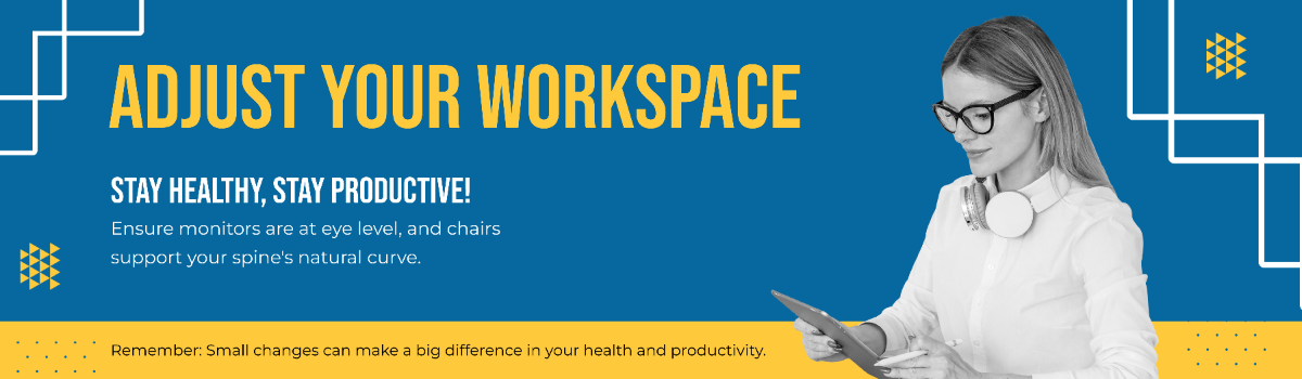 Ergonomic Practices in the Workplace Billboard Template