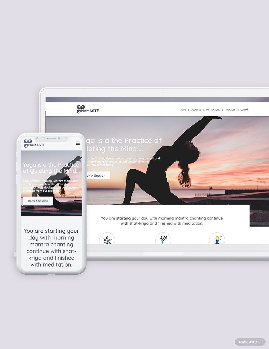 Yoga Instructor Bootstrap Landing Page Template