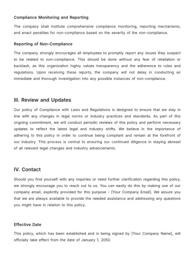 Free Financial Governance Policy Template to Edit Online