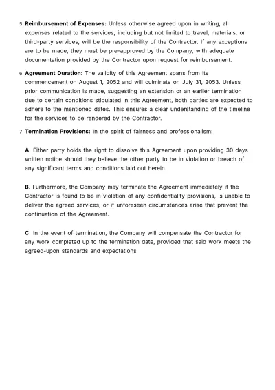 Free Contractor and Freelancer Agreement HR Template to Edit Online