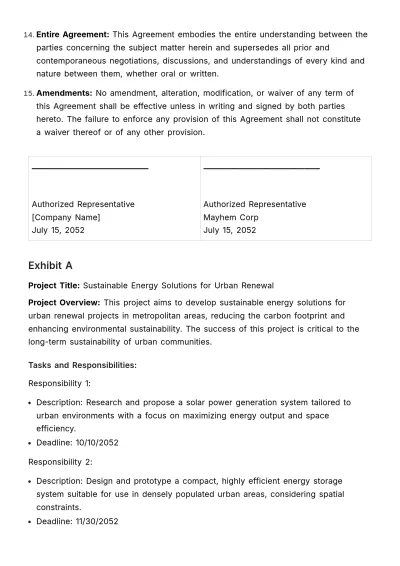 Free Contractor and Freelancer Agreement HR Template to Edit Online