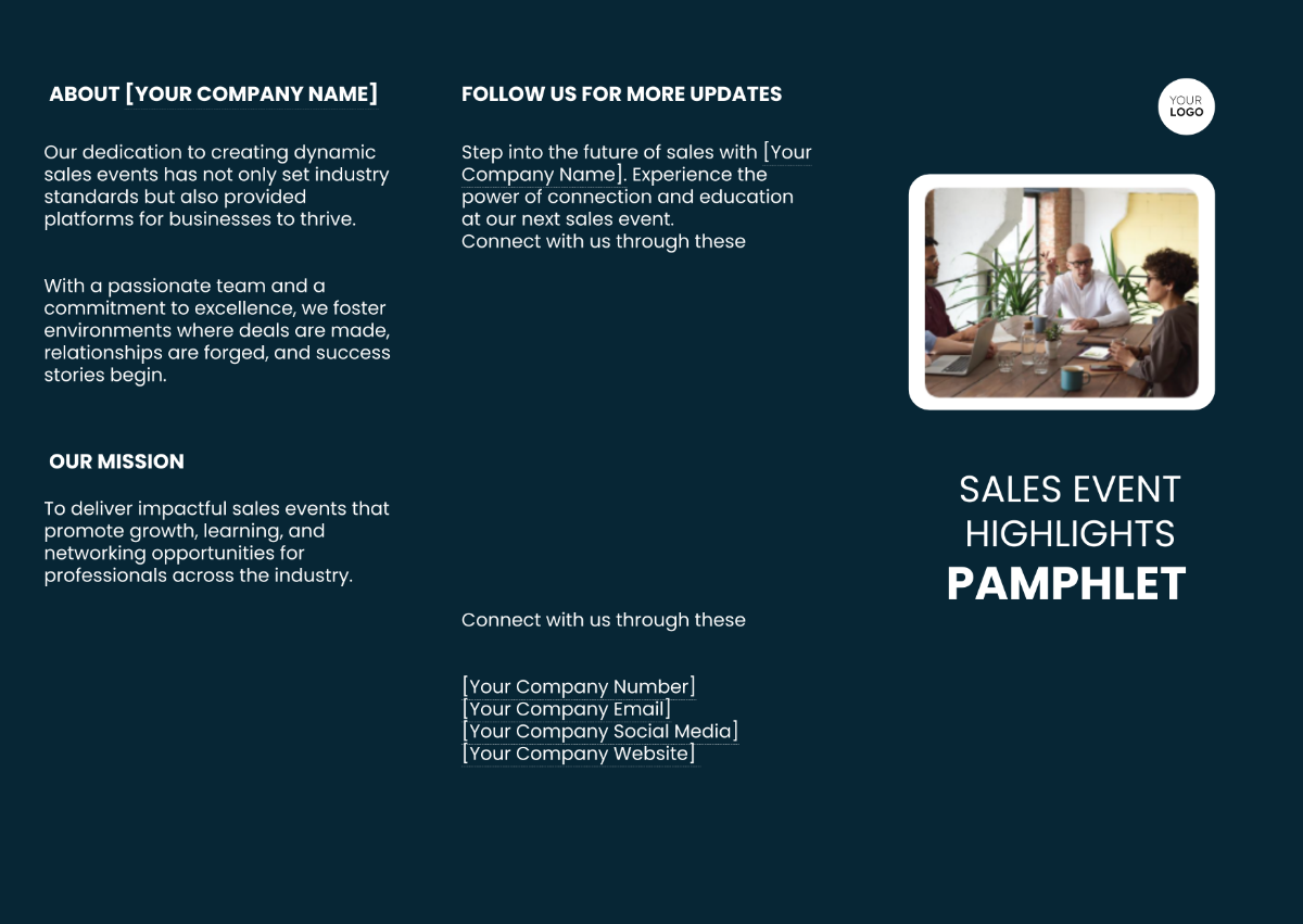 Sales Event Highlights Pamphlet Template