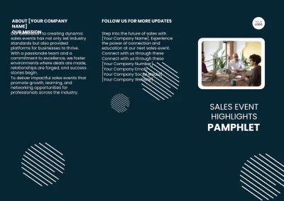 Free Sales Event Highlights Pamphlet Template to Edit Online