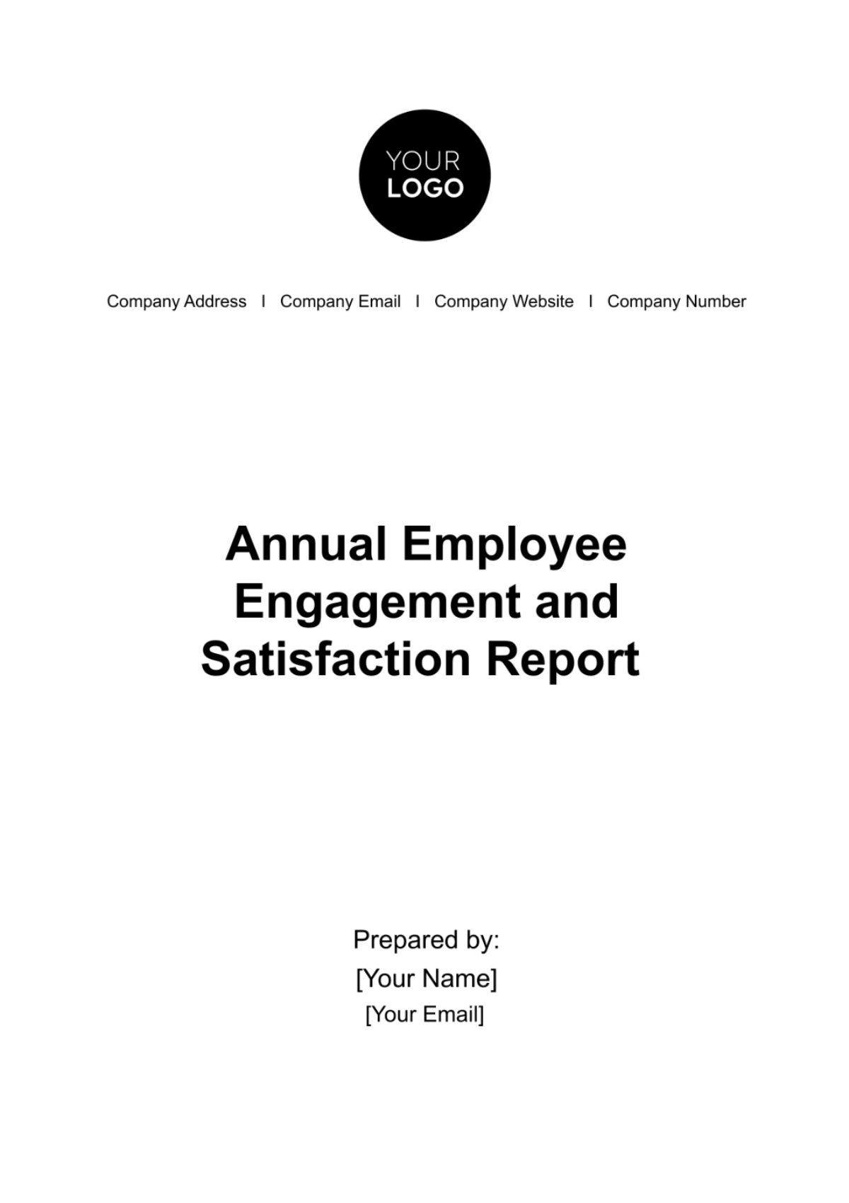 Annual Employee Engagement and Satisfaction Report HR Template - Edit Online & Download