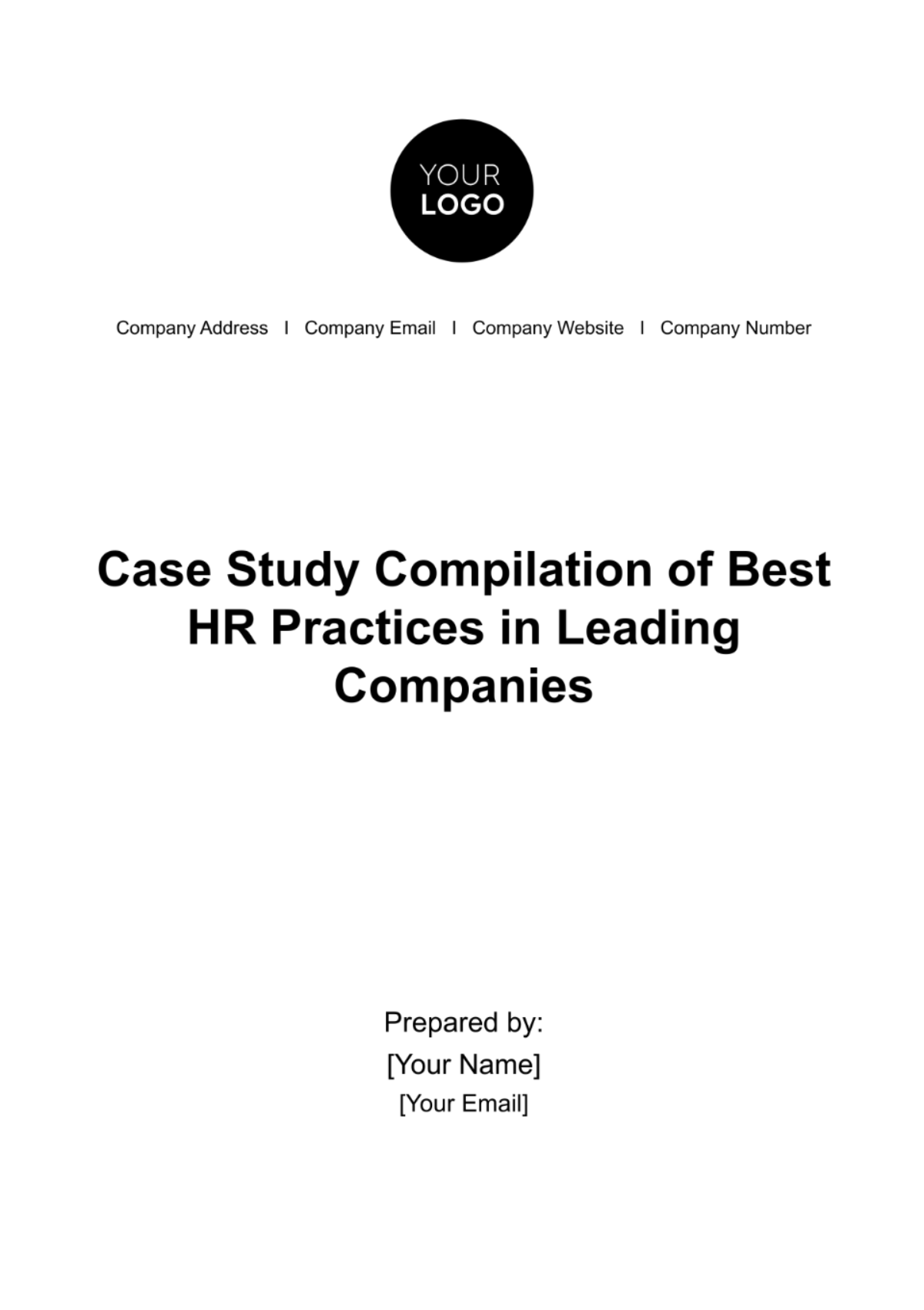 Free Case Study Compilation of Best HR Practices in Leading Companies Template