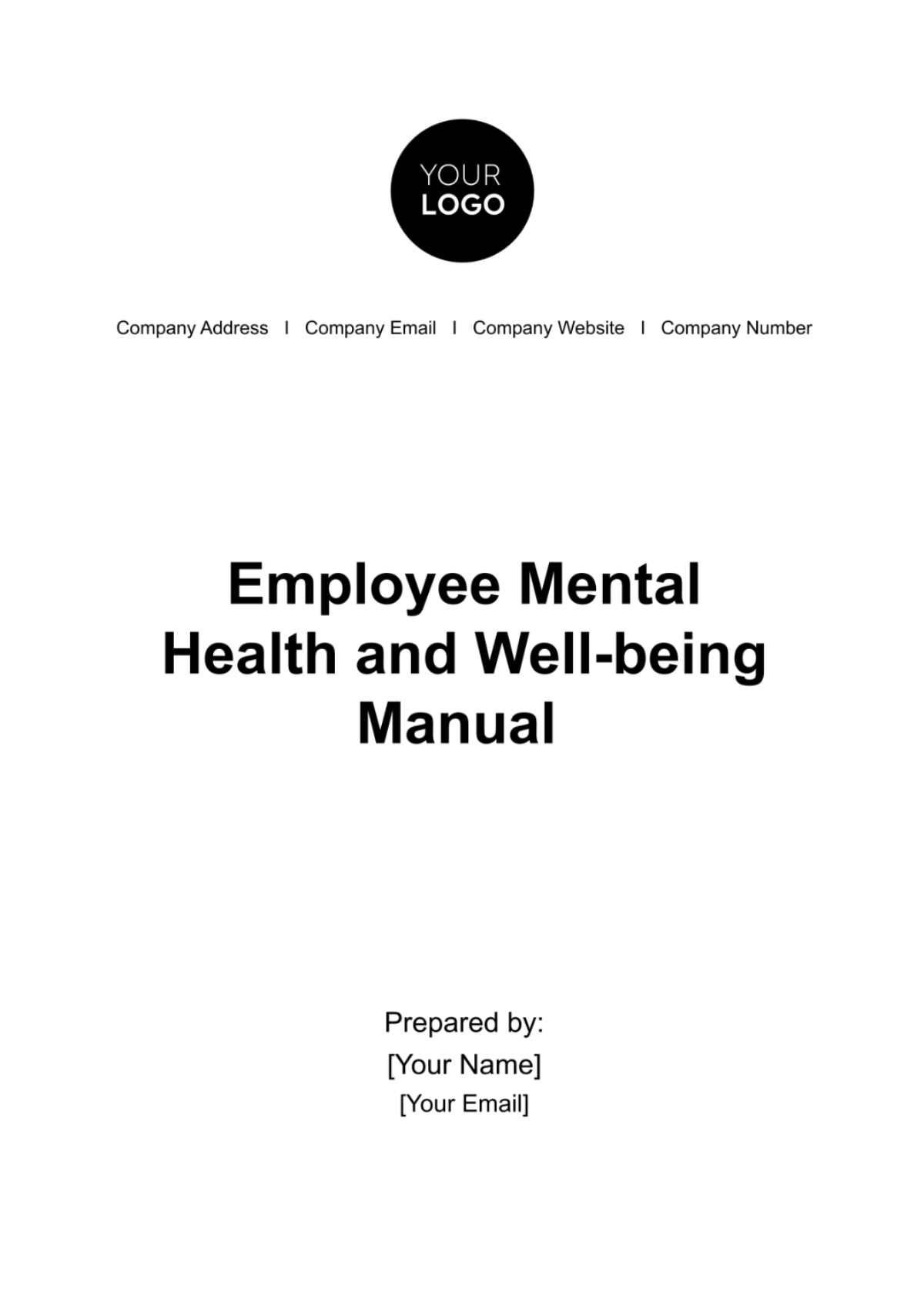 Employee Mental Health and Well-being Manual HR Template - Edit Online & Download