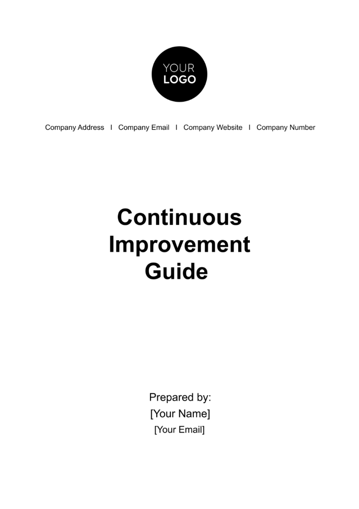 Free Continuous Improvement Guide HR Template