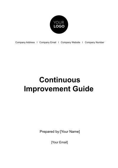 Free Continuous Improvement Guide HR Template to Edit Online