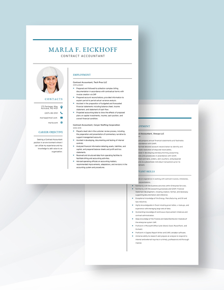 Contract Accountant Resume Download