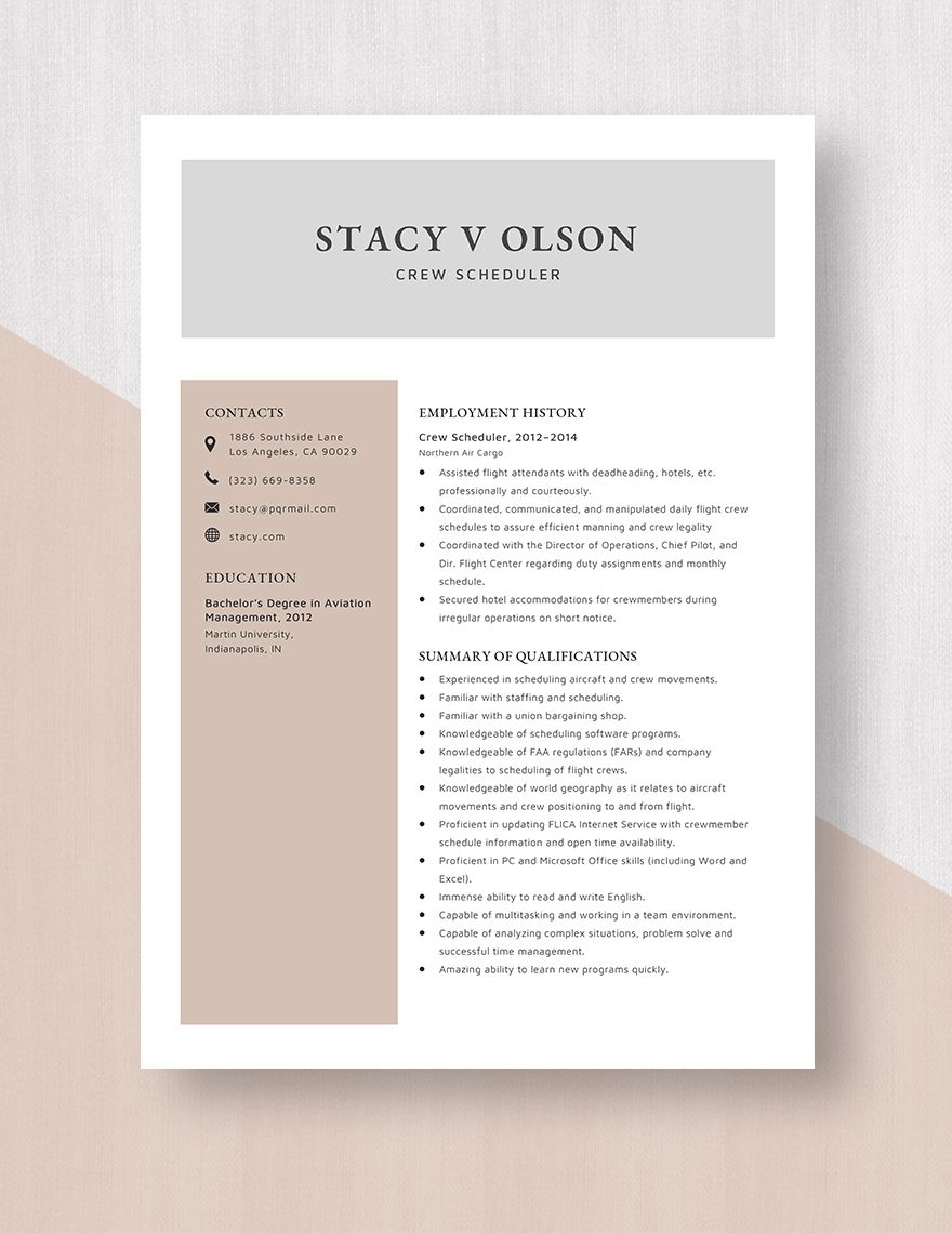 Contract Auditor Resume Template