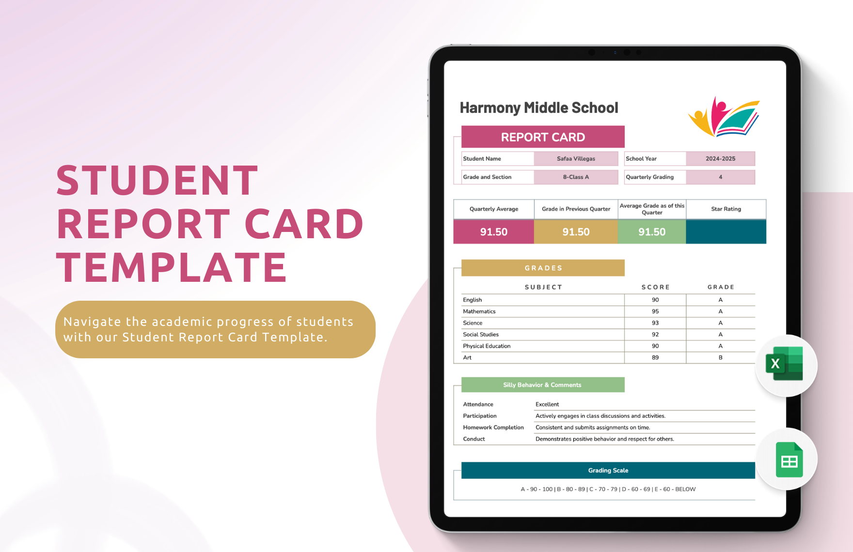 Student Report Card Template