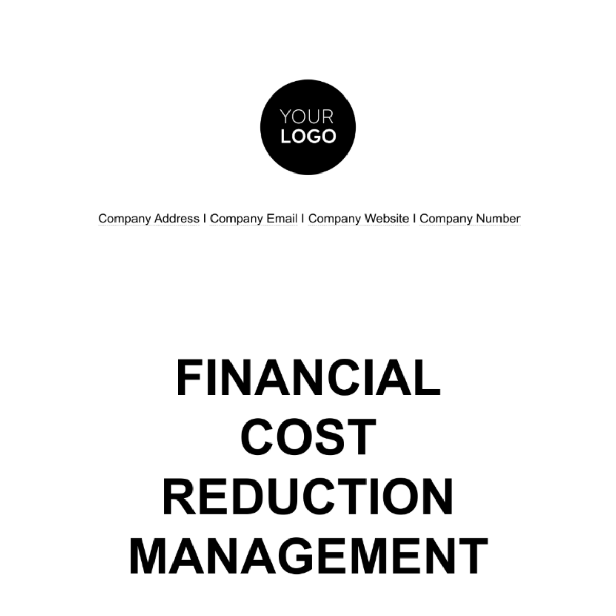 FREE Finance Cost Management & Reduction Templates & Examples