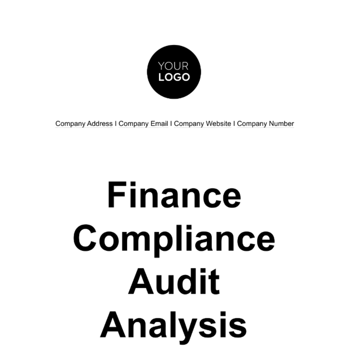 Finance Compliance Audit Analysis Template