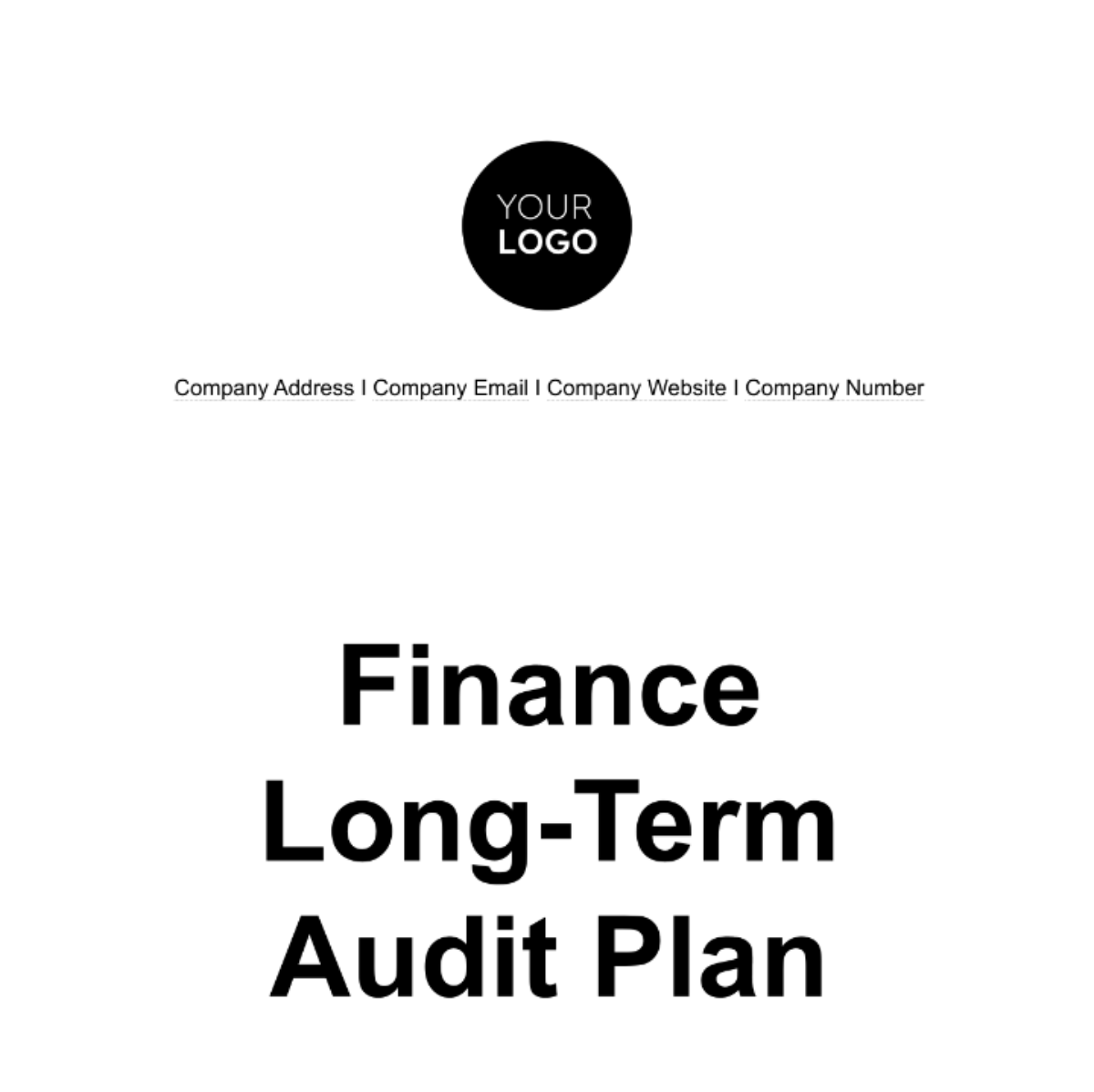 Finance Long-Term Audit Plan Template
