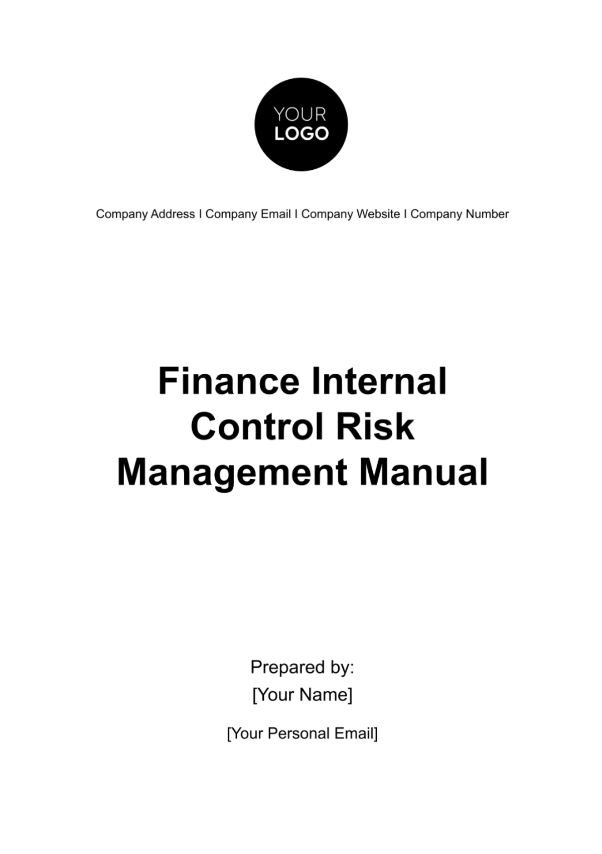 Finance Internal Control Risk Management Manual Template - Edit Online & Download