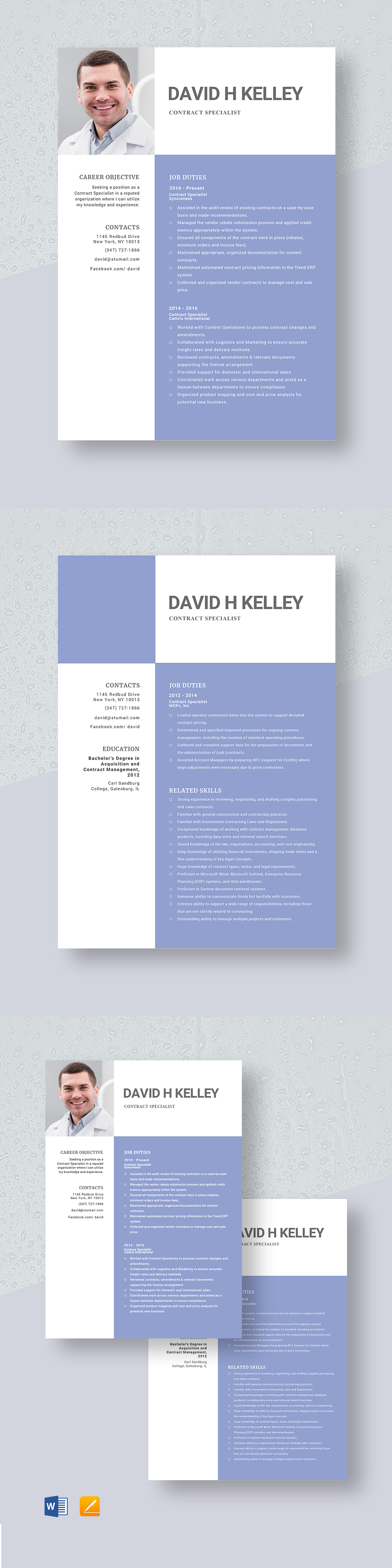 Free Contract Specialist Resume Template - Word, Apple Pages | Template.net