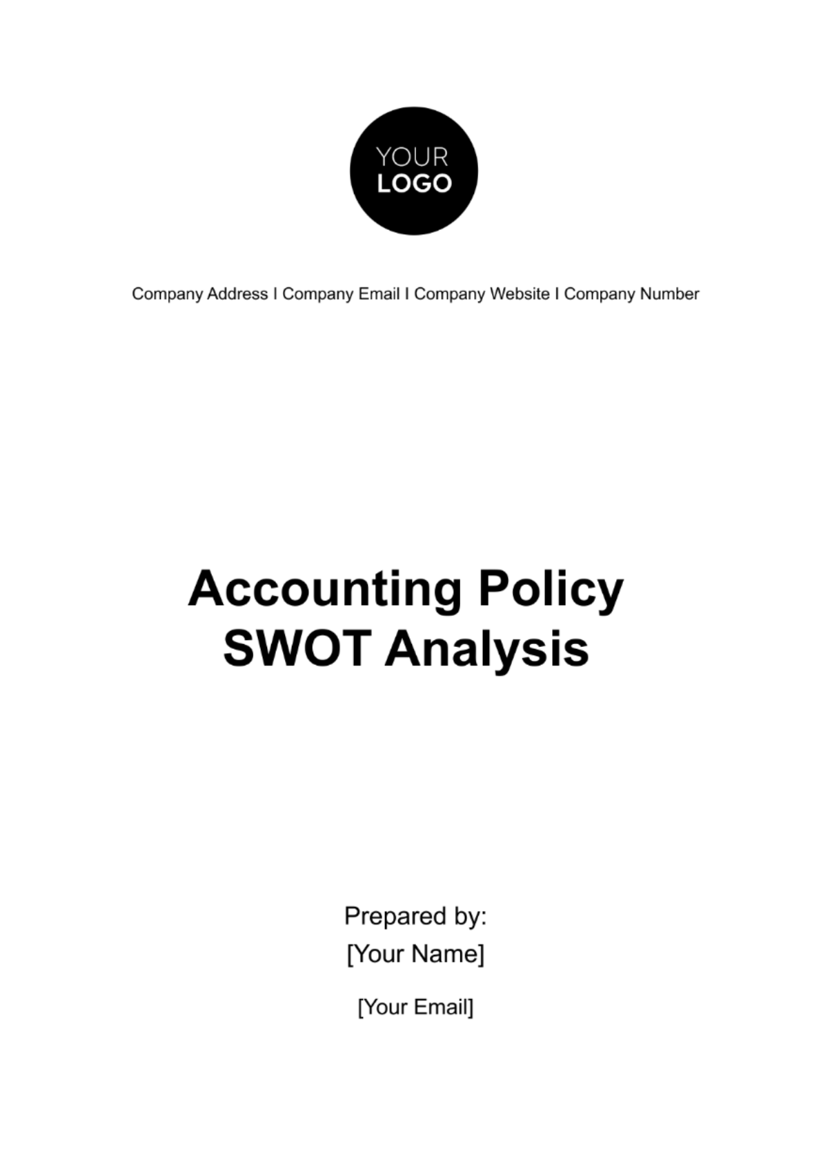 Accounting Policy SWOT Analysis Template