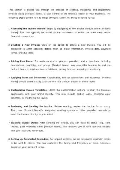 Free Accounting Software User Guide Template to Edit Online